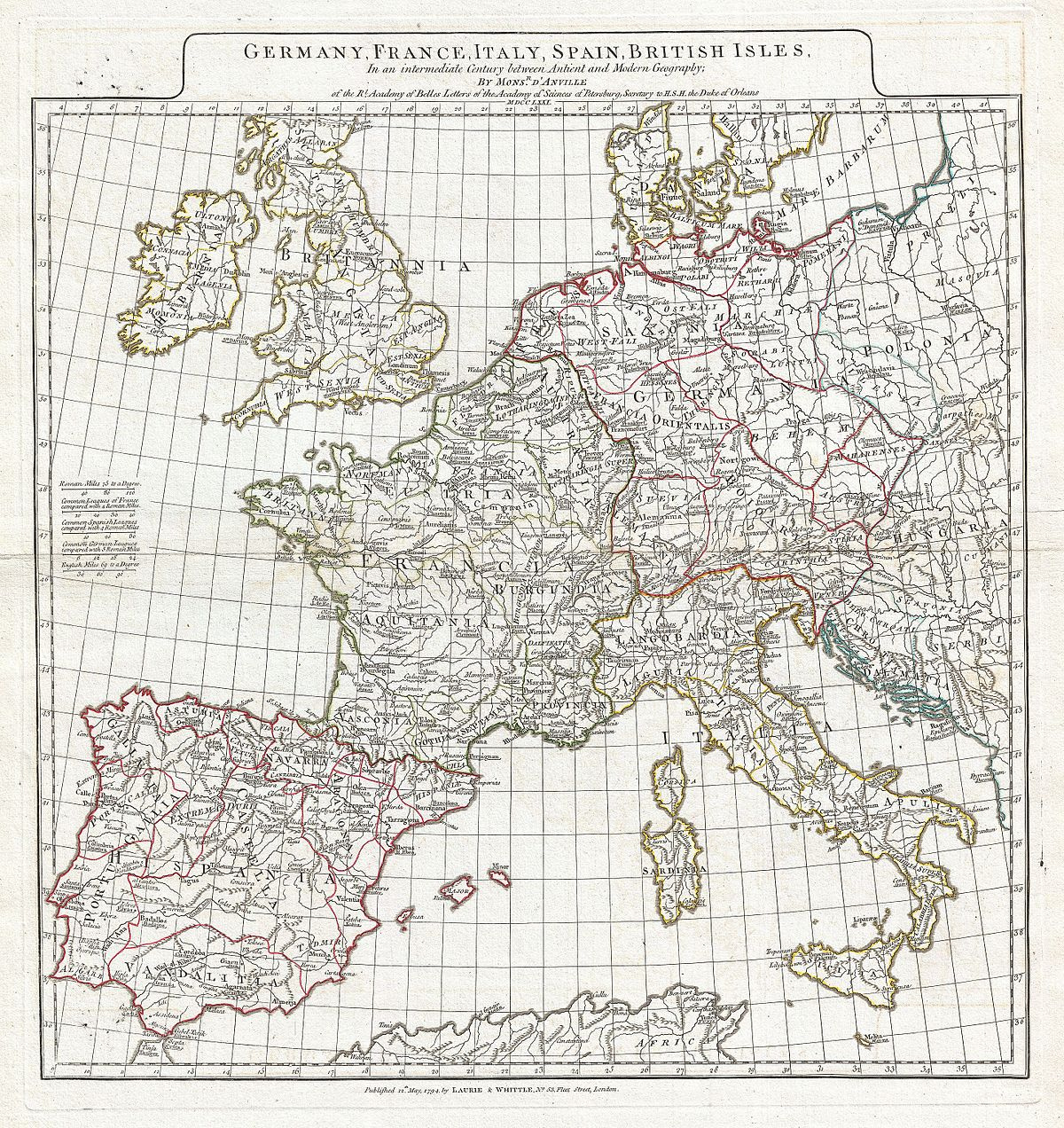 file1794 anville map of europe in late roman times geographicus with regard to map of england france and italy File:1794 Anville Map Of Europe In Late Roman Times - Geographicus with regard to Map Of England France And Italy