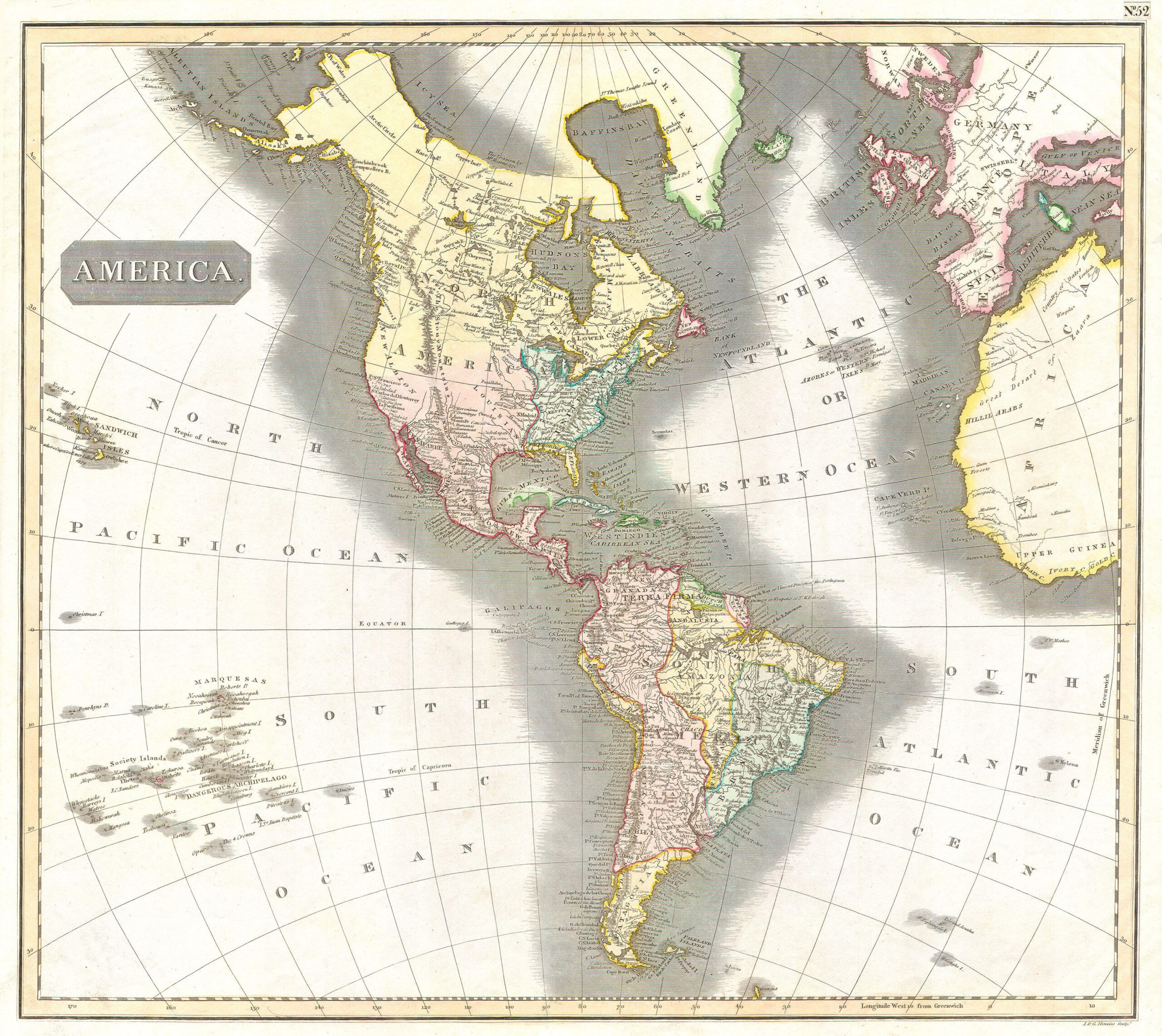 File:1814 Thomson Map Of North And South America - Geographicus within High Resolution North And South America Map