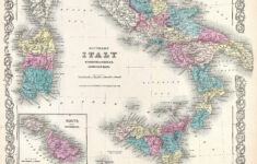 File:1855 Colton'S Map Of Southern Italy, Sicily, Sardinia And for Map Of Italy Sicily And Malta