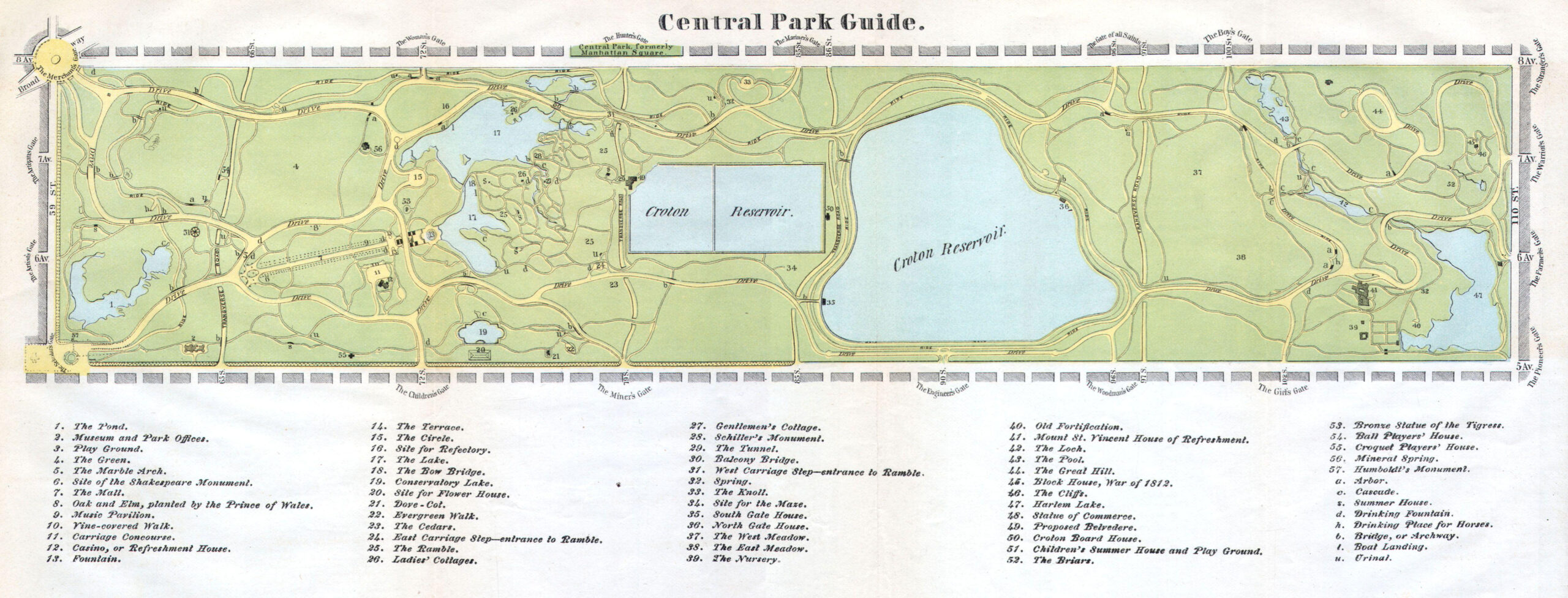 File:1866 Map Of Central Park, New York City, New York regarding Printable Central Park Map