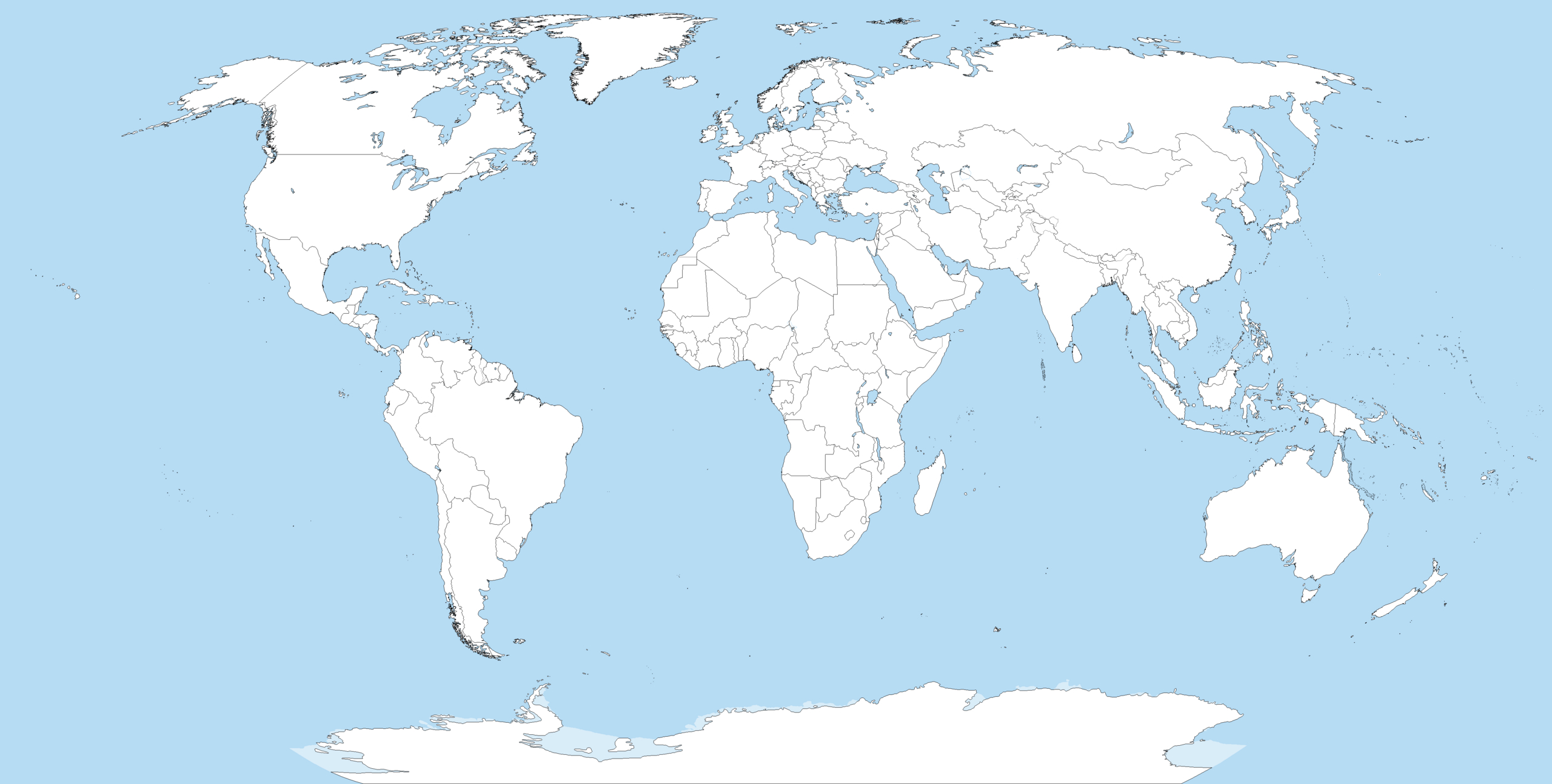 File:a Large Blank World Map With Oceans Marked In Blue regarding Free Printable Blank Map of Continents and Oceans