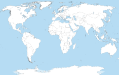 File:a Large Blank World Map With Oceans Marked In Blue within Blackline Masters World Map Continent Printable