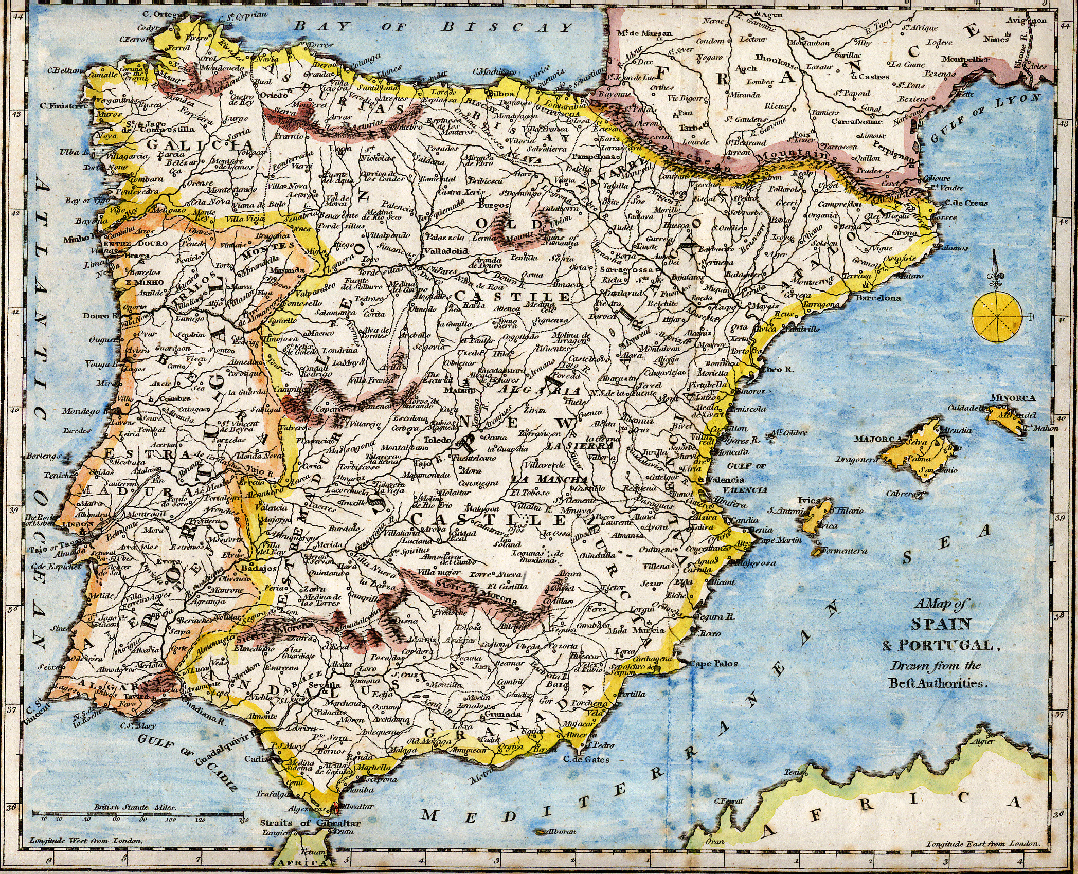 File:&amp;quot;A Map Of Spain &amp;amp; Portugal&amp;quot;, 1794 - Wikimedia Commons within Map of Spain and Portugal