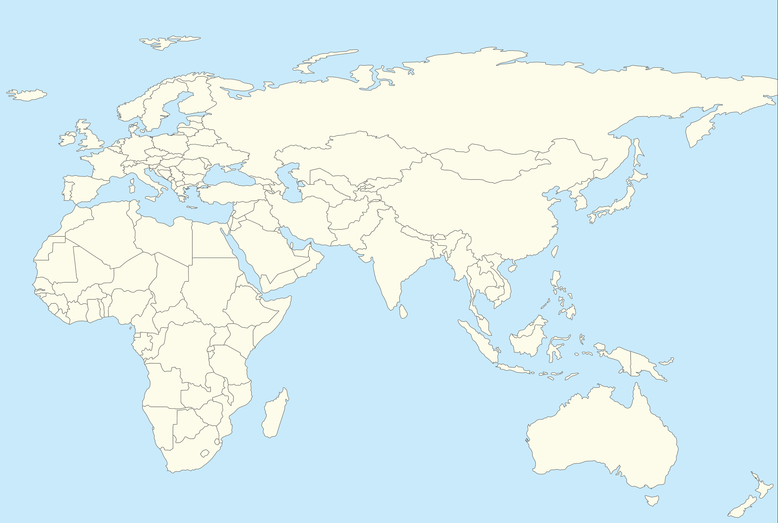 File:afro-Eurasia Location Map With Borders.svg - Wikipedia for Blank Map of Asia Africa and Europe