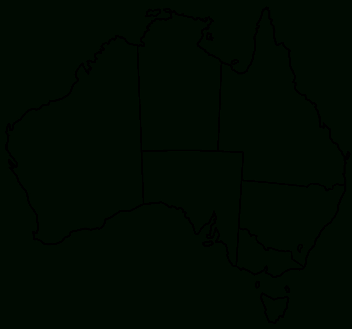 File:australia States Blank - Wikimedia Commons intended for Australia Map Black And White Printable