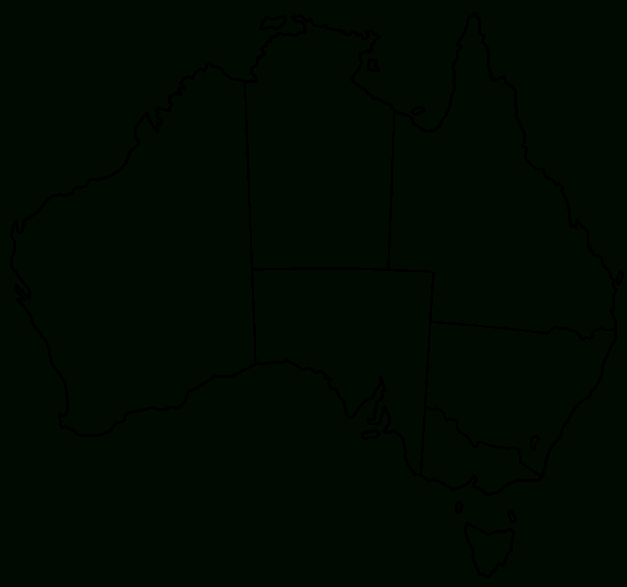 File:australia States Blank - Wikimedia Commons throughout Australia Map Black and White Printable