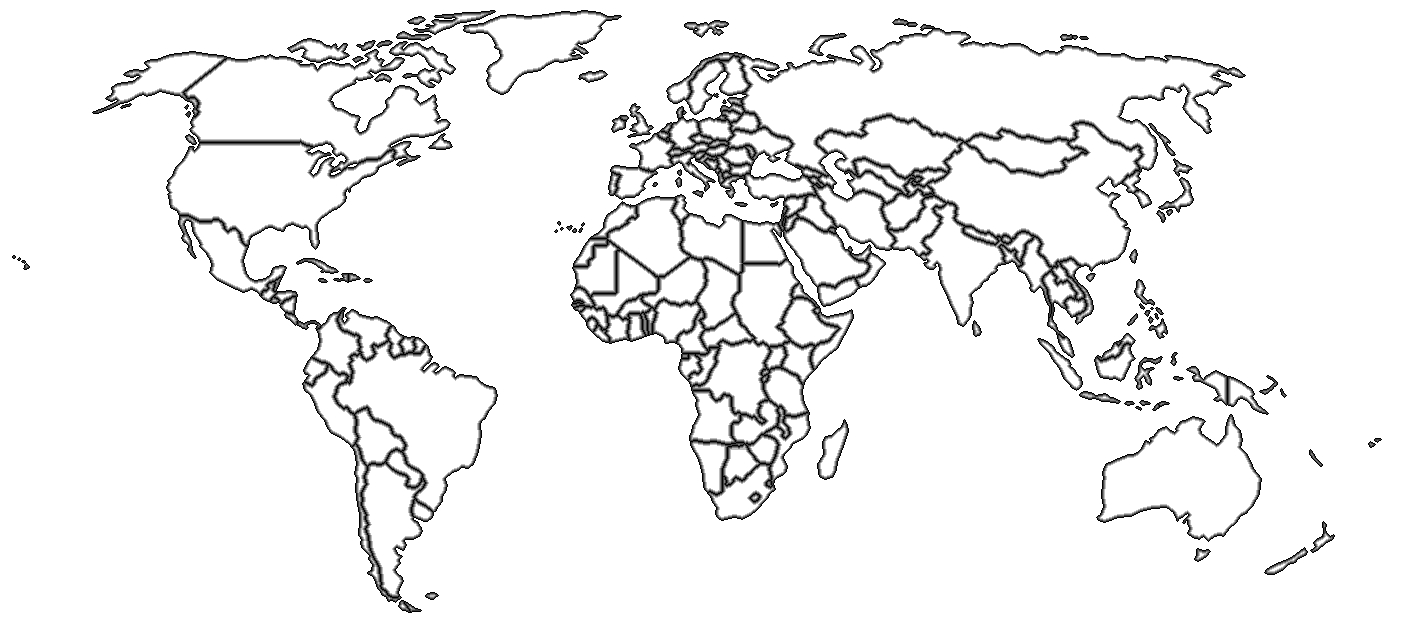File:black And White Political Map Of The World - Wikimedia throughout Black And White World Map Printable