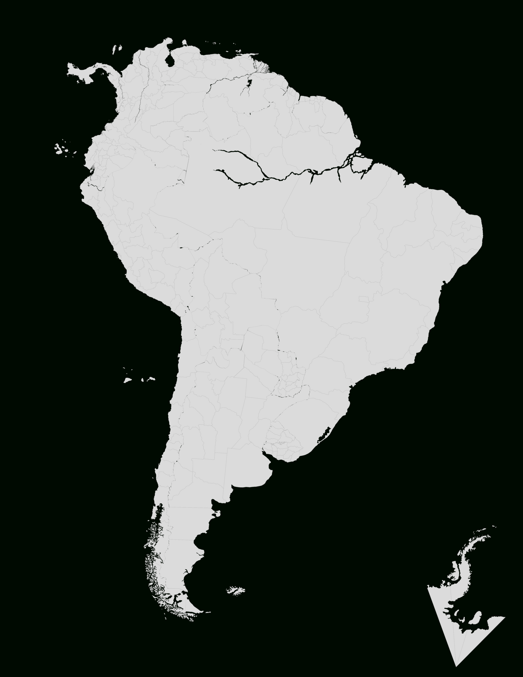 File:blank Map Of South America.svg - Wikimedia Commons pertaining to Printable Blank Maps of South America
