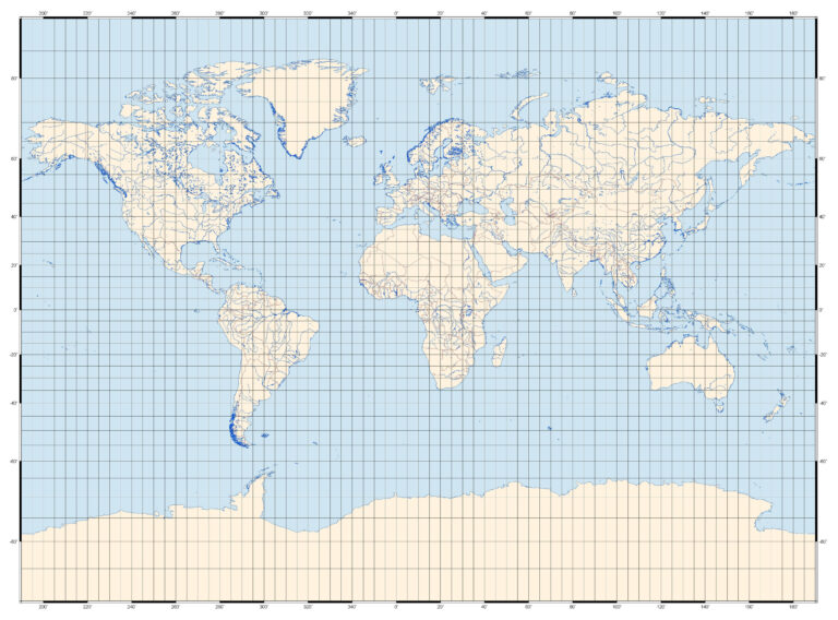 Blank World Map With Latitude And Longitude Printable | Adams Printable Map