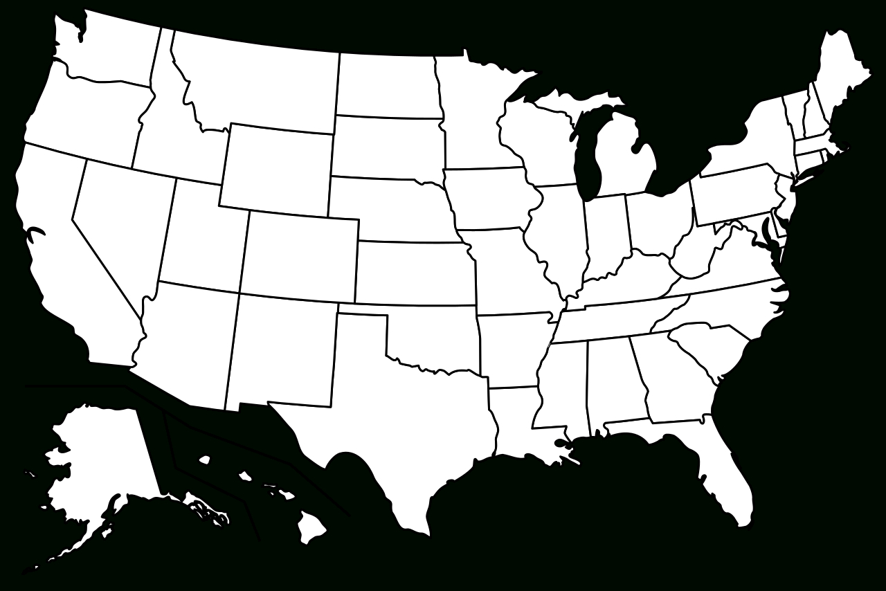 File:blank Us Map Borders.svg - Wikimedia Commons with United States of America Blank Printable Map