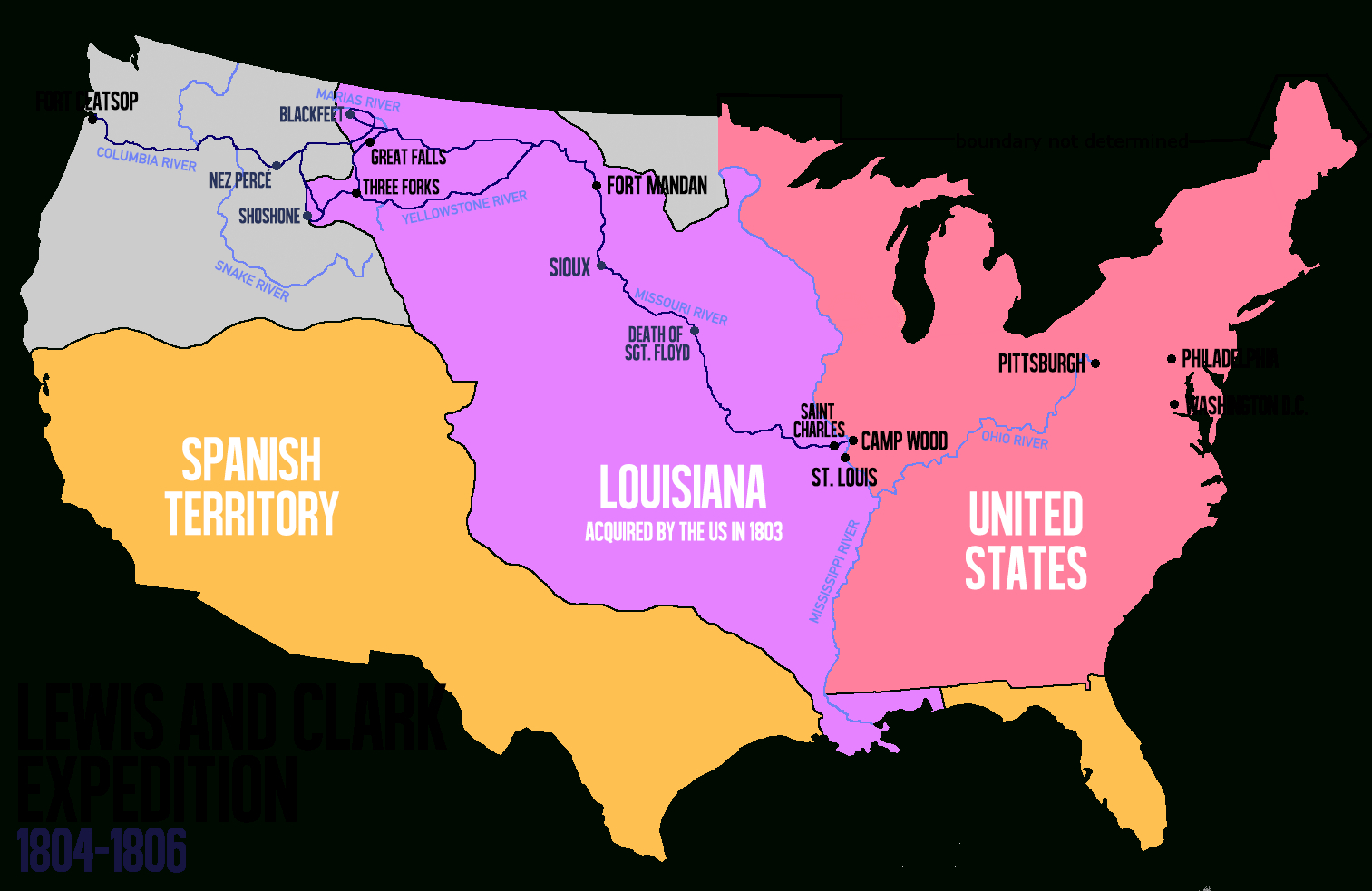 File:carte Lewis And Clark Expedition - Wikimedia Commons with Printable Map Of Lewis And Clark Expedition