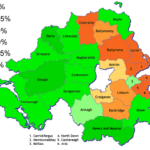 File:districts Of Northern Irelandstrength Of Religious In Religion Map Of Northern Ireland