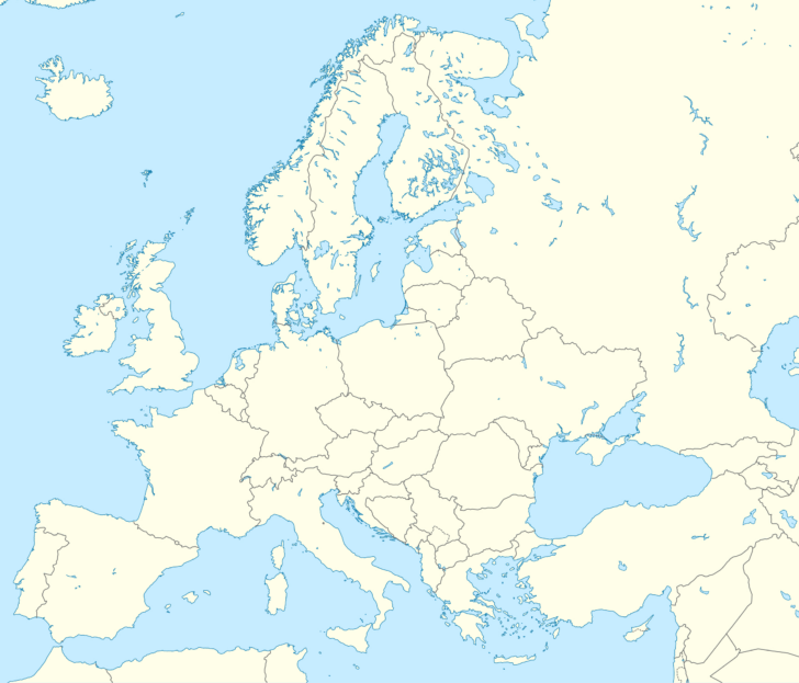 Free Printable Map of Western Europe