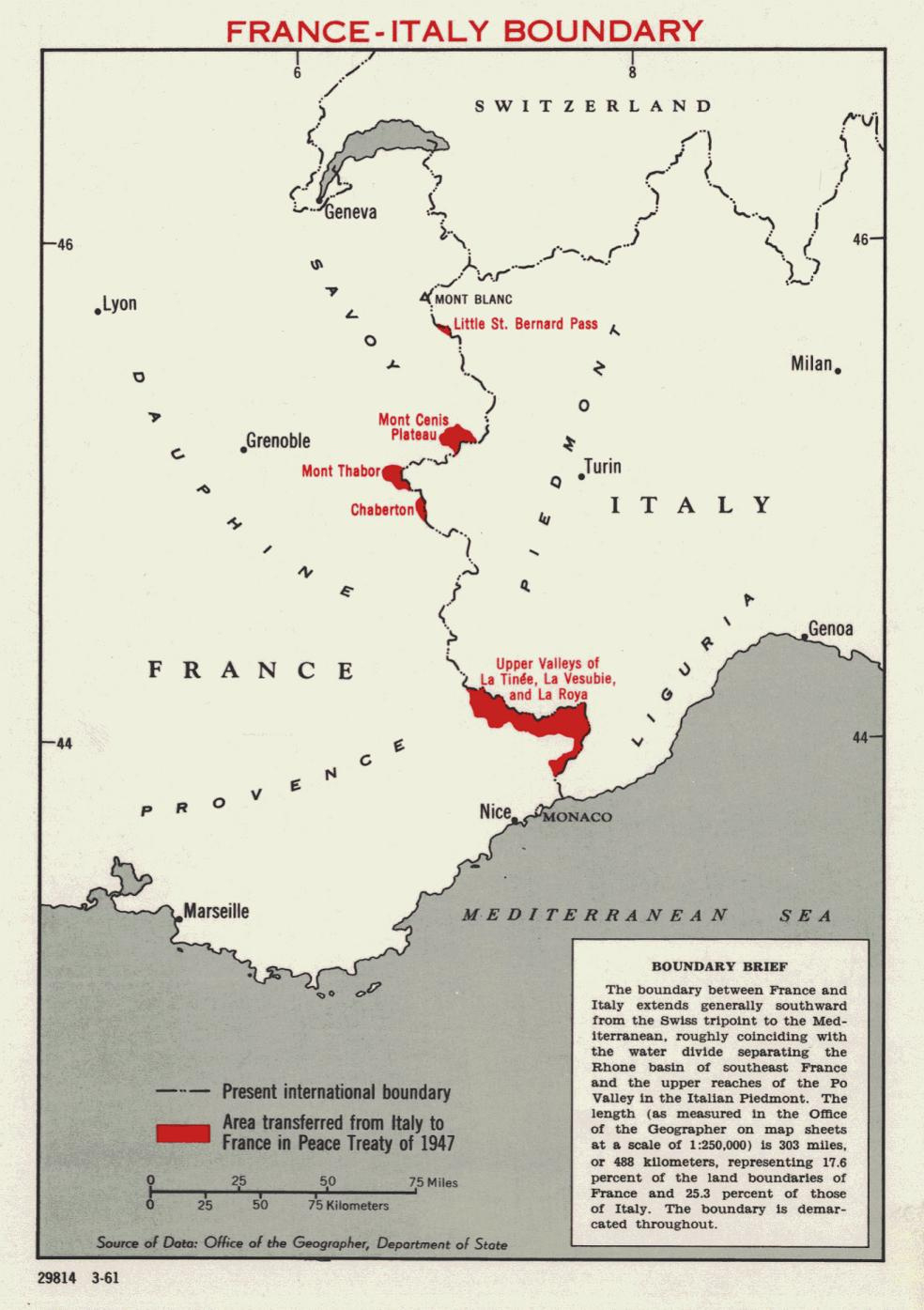 File:france-Italy Boundary - 1947 - Wikimedia Commons inside Border Of France And Italy Map