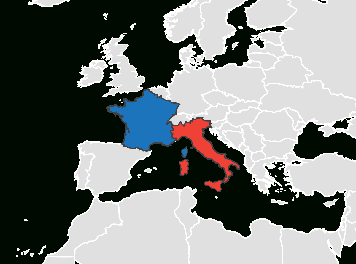 File:france-Italy-Map.svg - Wikimedia Commons pertaining to Map Of Italy And France