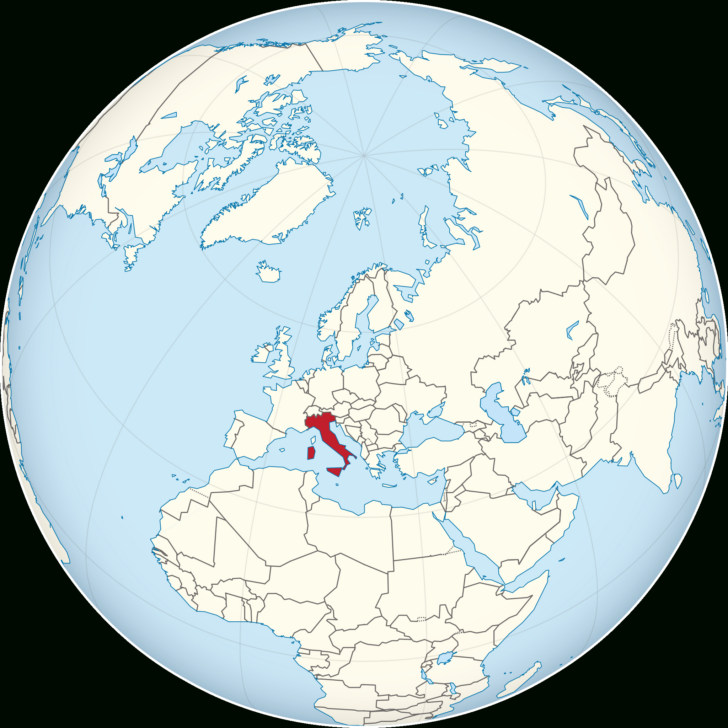 Italy Map of the World