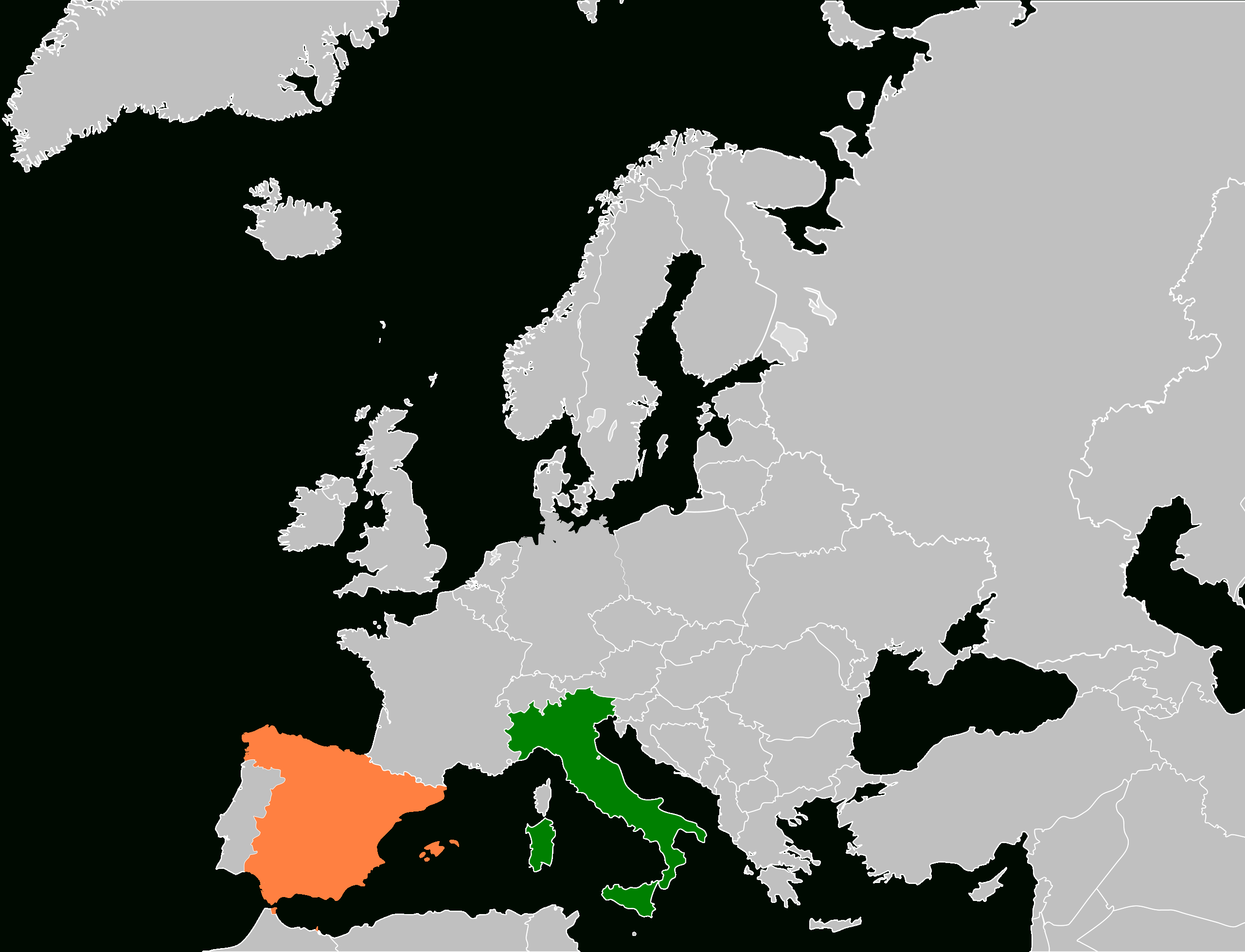 File:italy Spain Locator.svg - Wikimedia Commons throughout Map of Europe Spain and Italy