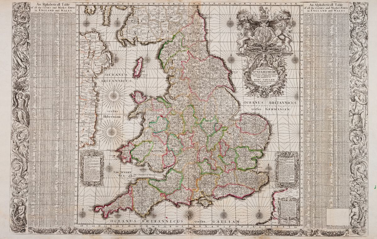 File:john Adams Map Of England And Wales 1679 Printed 1699 regarding Adams Printable Maps