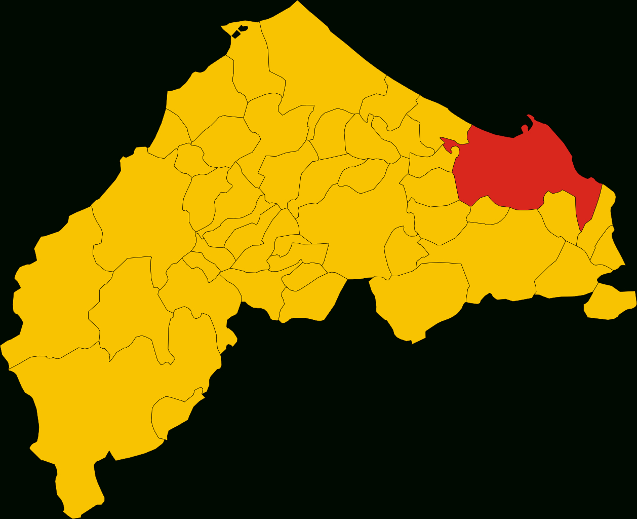 File:map Of Comune Of Ancona (Province Of Ancona, Region Marche throughout Map Of Ancona Region Italy