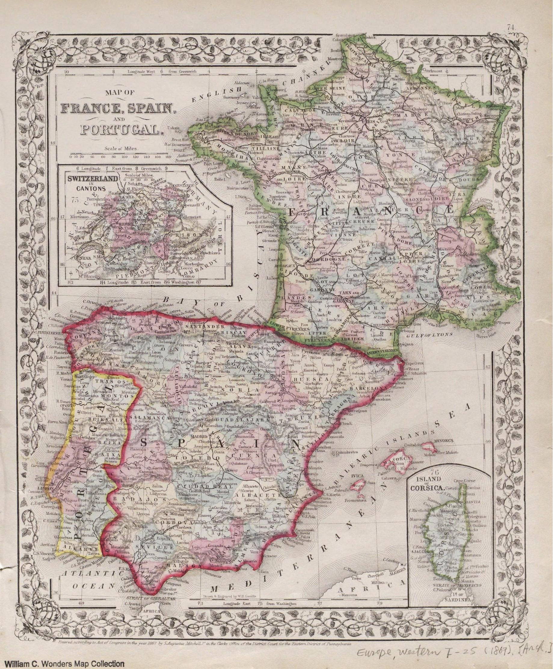 File:map Of France, Spain And Portugal. (Ia Bp 33017).Pdf intended for Map of France Portugal and Spain