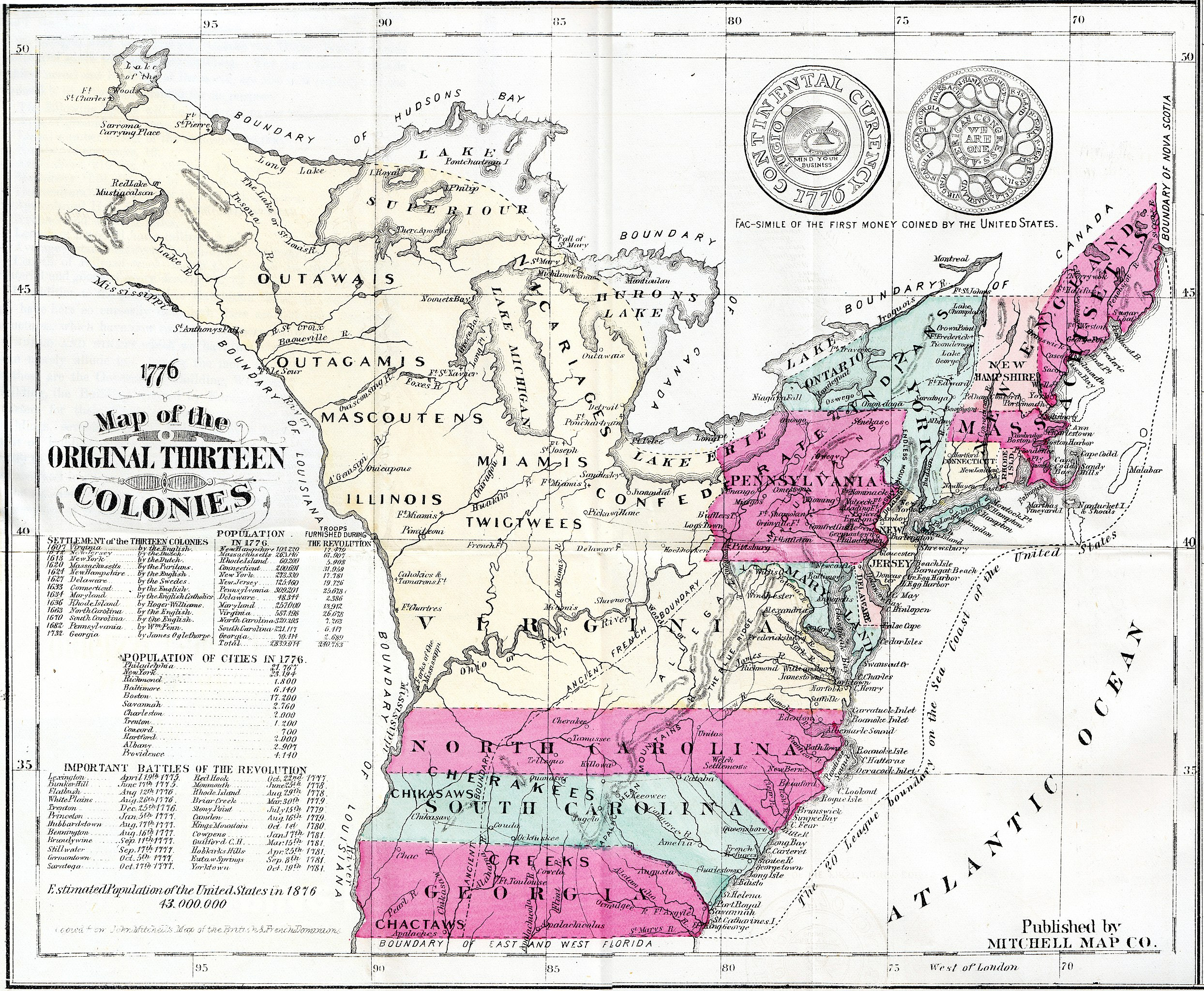File:map Of The Thirteen Original Colonies - Wikimedia Commons regarding Free Printable Map of the 13 Original Colonies