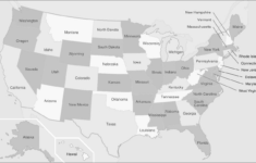 File:map Of Usa Showing State Names Greyscale - Wikimedia Commons throughout Map Of The United States Printable With State Names