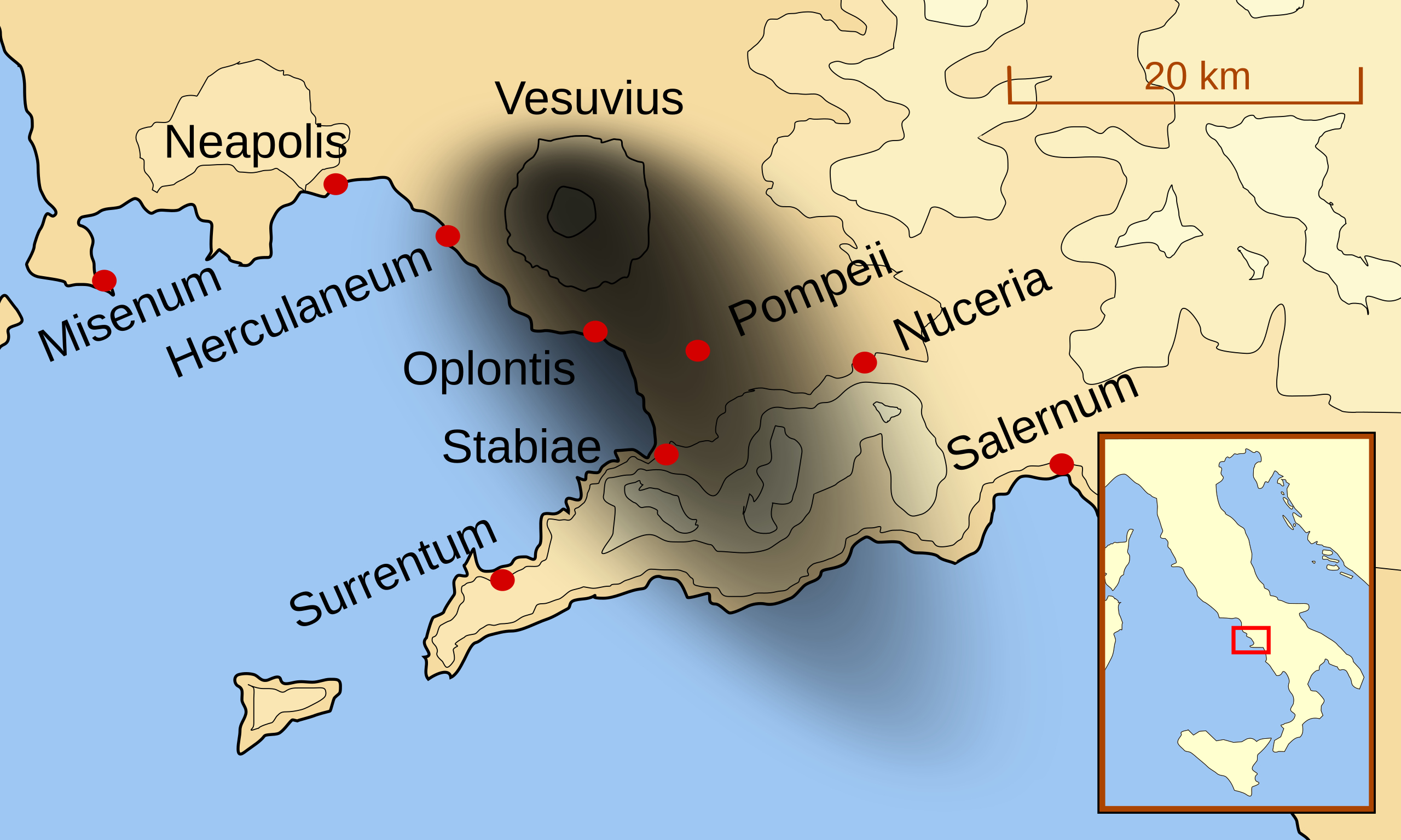 File:mt Vesuvius 79 Ad Eruption-La.svg - Wikimedia Commons intended for Map Of Italy Mount Vesuvius