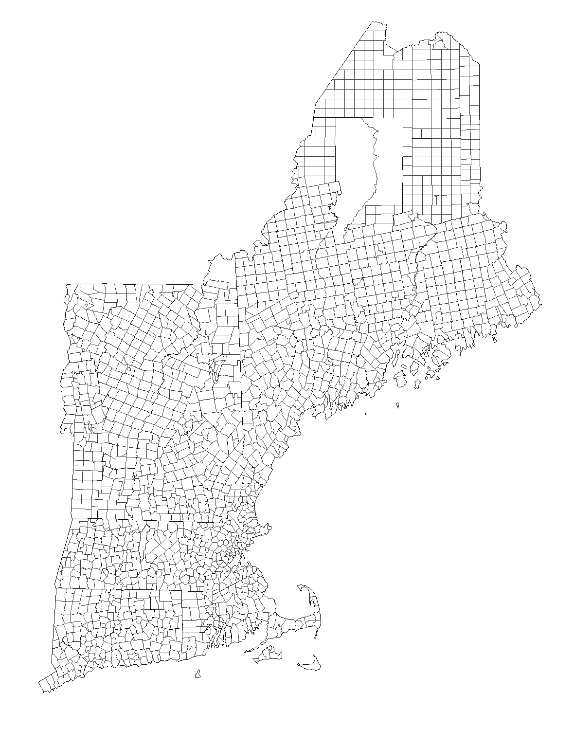 File:new England Town Lines And Borders In The Six New England regarding Free Printable Blank Map of New England States