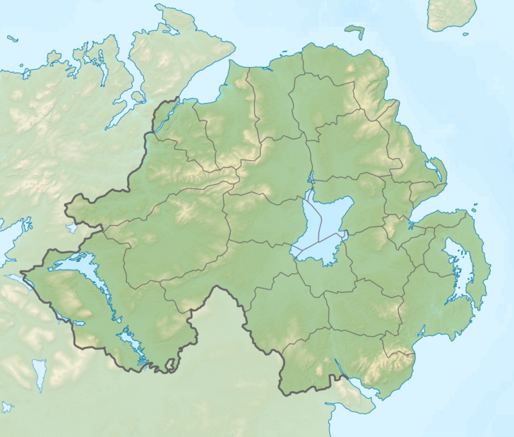 Relief Map of Northern Ireland