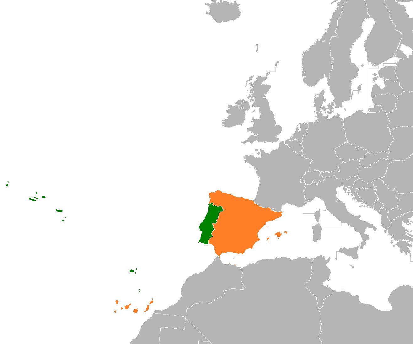 File:portugal Spain Locator - Wikimedia Commons intended for Map of Spain and Portugal Together