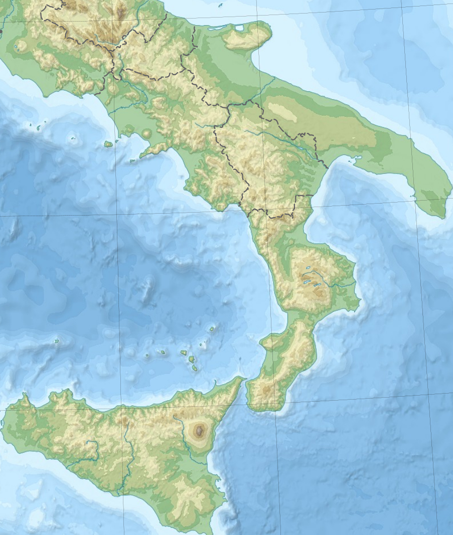 File:southern Italy Topographic Map-Blank - Wikimedia Commons with Map Of South Of Italy
