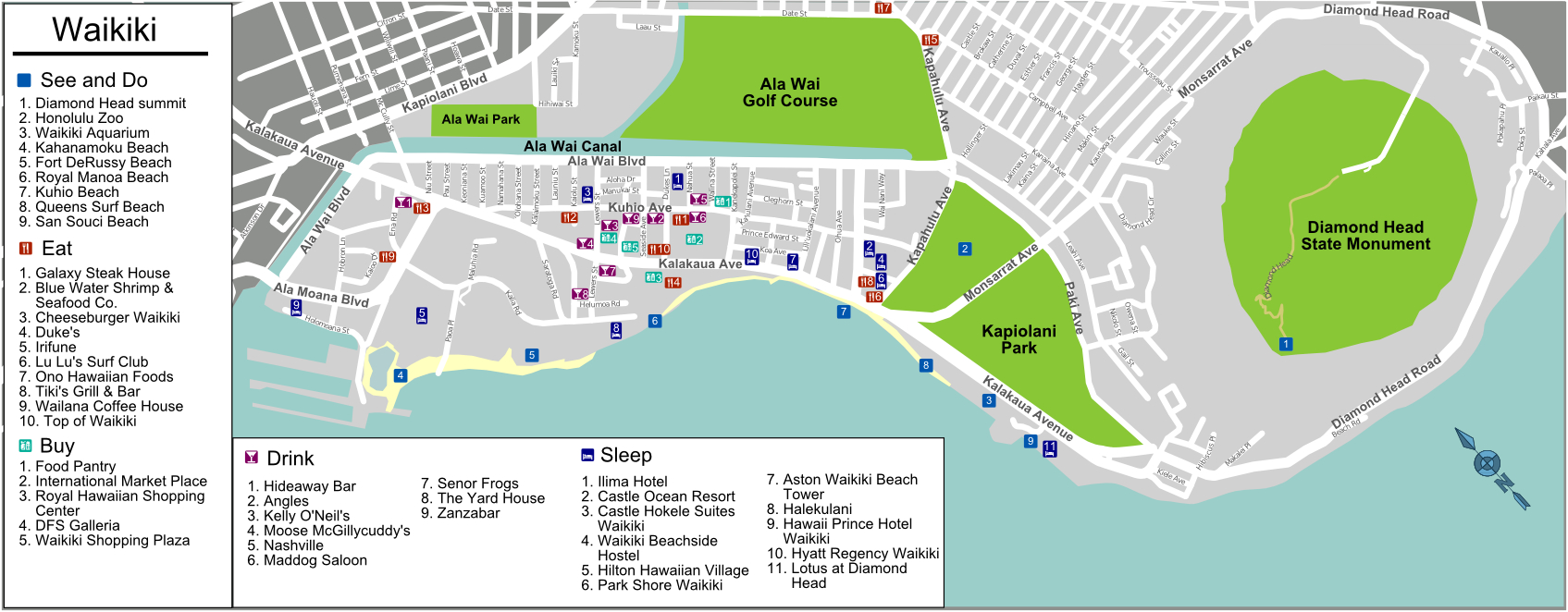 File:waikiki Map - Wikimedia Commons intended for Free Printable Map Of Waikiki Area