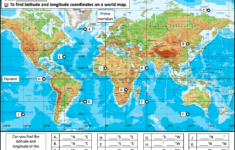 Finding Latitude And Longitude Coordinates On A World Map - Ks2 inside Map of World Latitude Longitude Printable