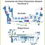 Fiumicino Airport Terminal 3 Map   Ontheworldmap Intended For Map Of Fiumicino Airport Rome Italy