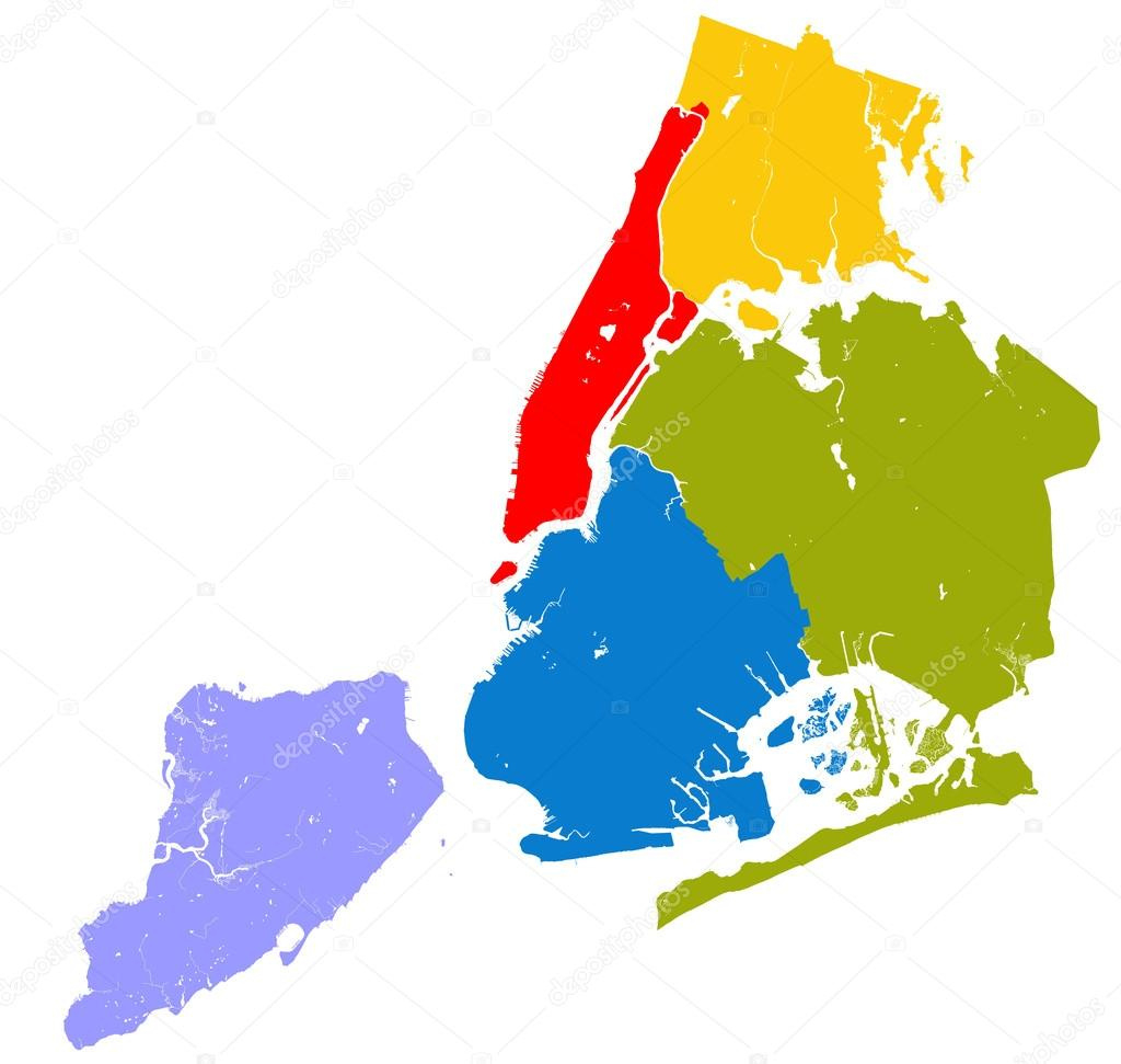 Five Boroughs Of Nyc. Stock Vector©Mshch1 78067318 pertaining to Blank Map Of The 5 Boroughs