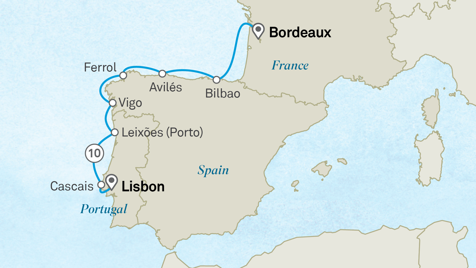 Flavours Of Portugal, Spain And France within Map of France Spain and Portugal with Cities