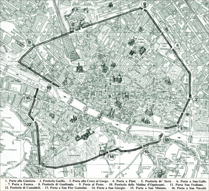 City of Florence Italy Map