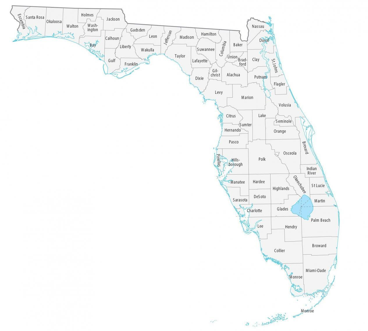 Florida County Map - Gis Geography throughout Map of Florida By County Printable