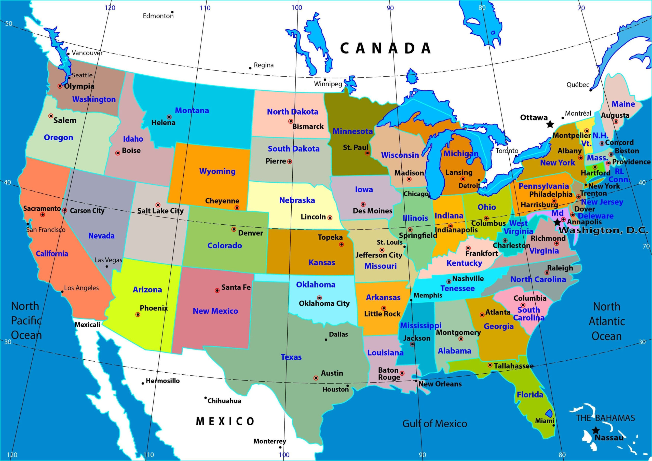 For Wall Large Print Map Of The United States - Printable Us Maps for Big Printable Map Of The United States