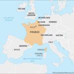 France Neighbouring Countries Map   Map Of France And Neighbouring Intended For Map Of Border Between France And Italy