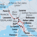 France, Switzerland, And Italyrail | Trailfinders In Map Of Italy And France And Switzerland