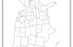 Free Blank Map With Us State Capital Locations - The Facts Institute in Blank Map of the United States Printable with Capitals