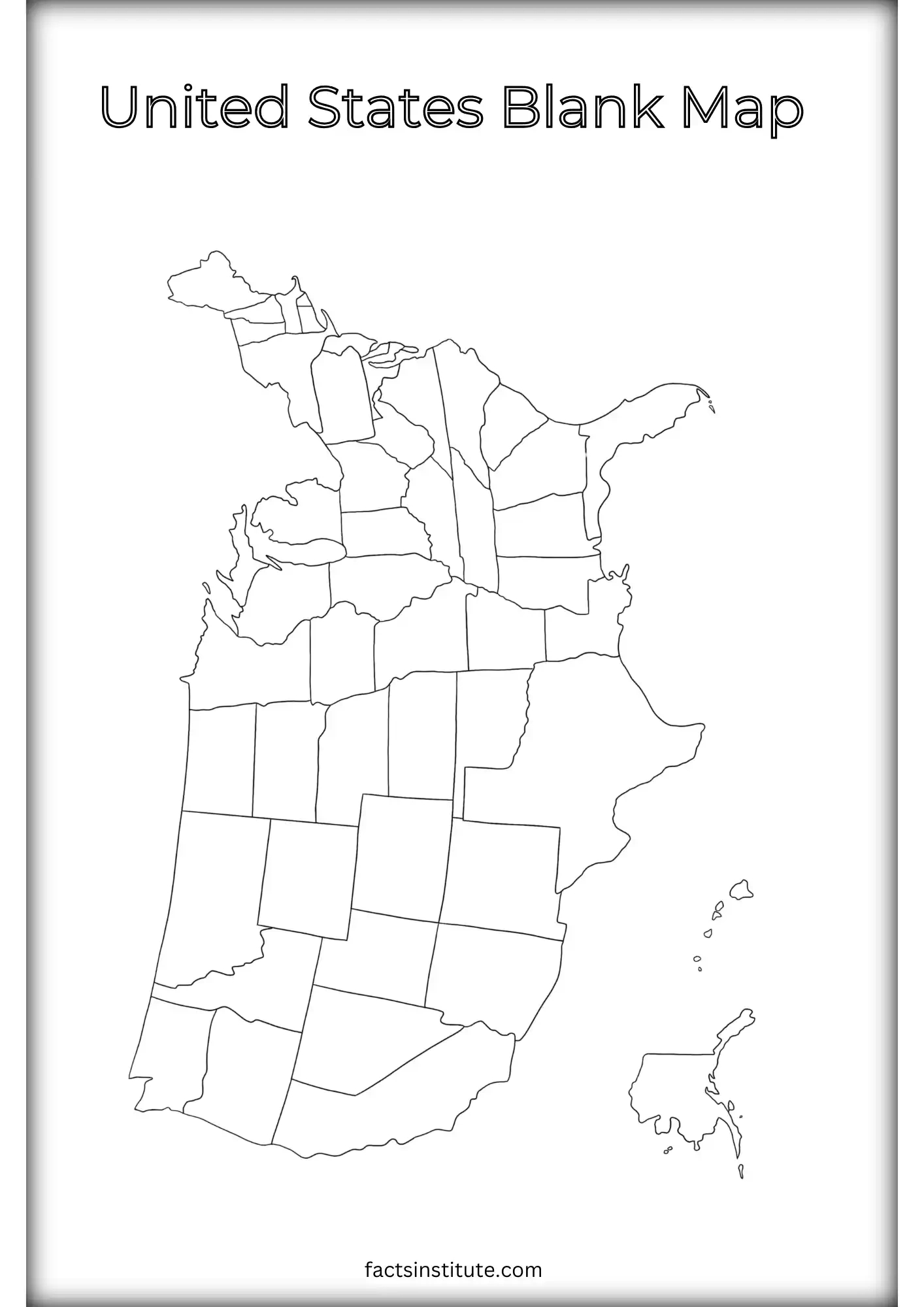 Free Blank Us Map Printable (&amp;amp; Other Goodies) - The Facts Institute regarding Printable Blank US Map with States