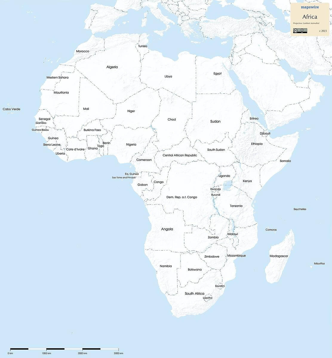 Free Maps Of Africa | Mapswire within Free Printable Map Of Africa With Countries
