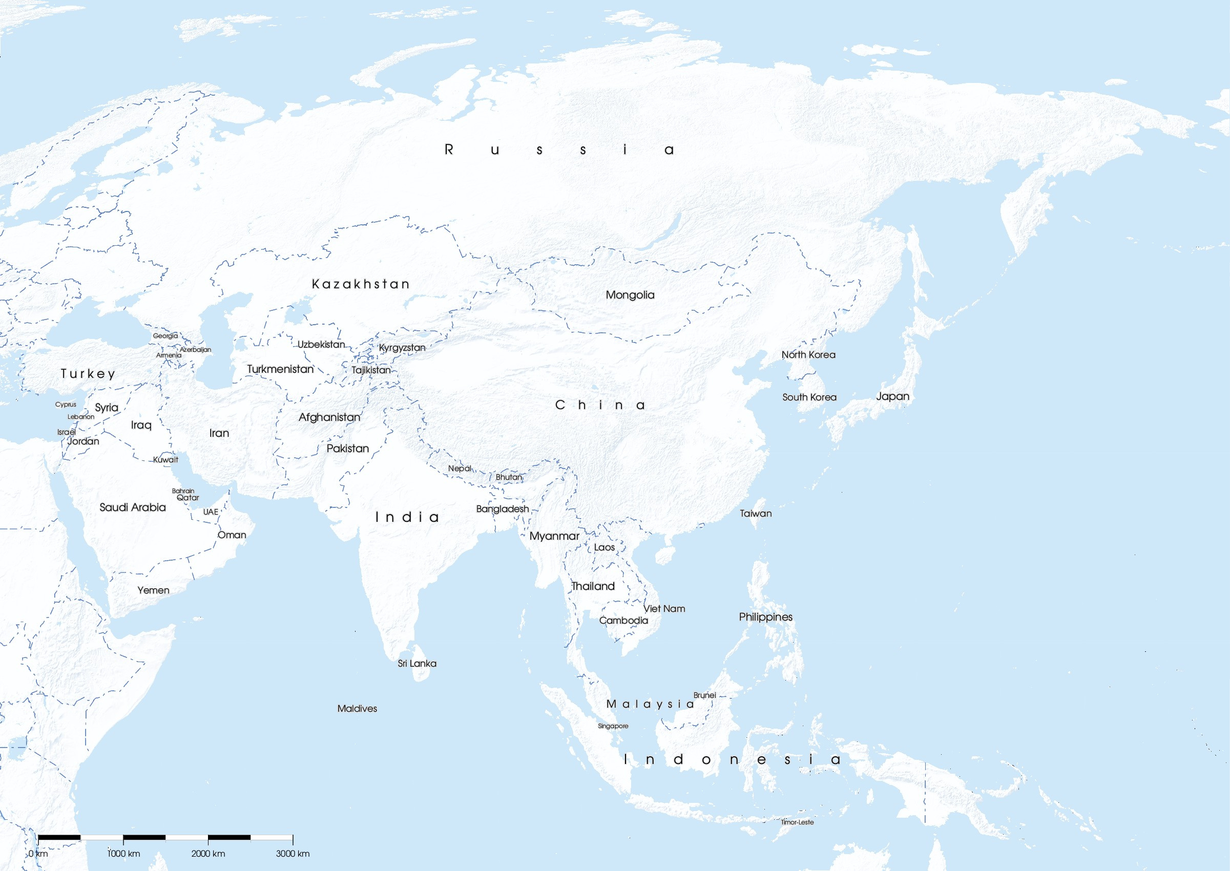 Free Maps Of Asia | Mapswire regarding Free Printable Map of Asia with Countries