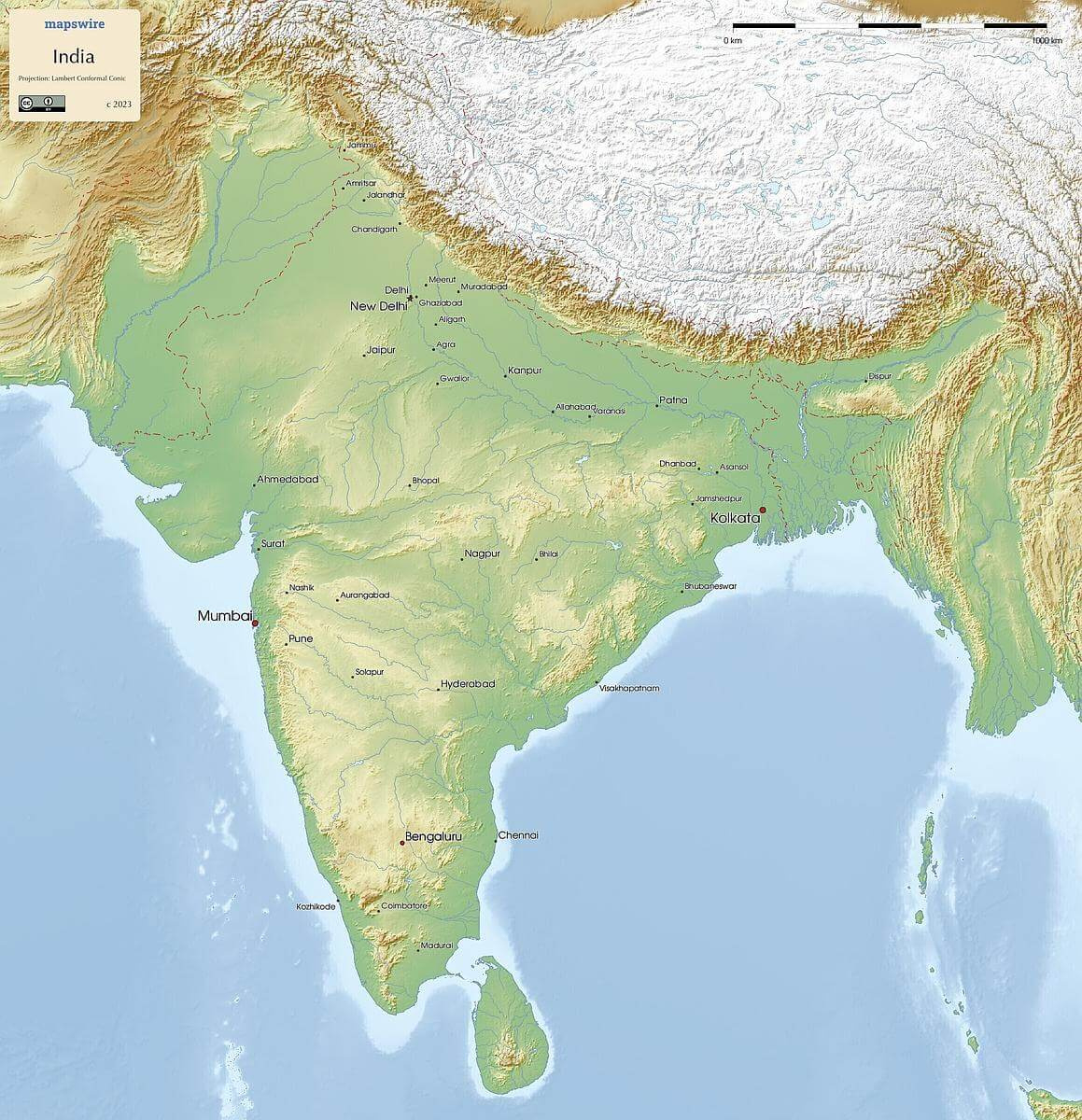 Free Maps Of India | Mapswire with regard to Printable Map Of India With Bay Sea Ocea