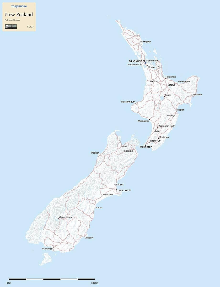 Free Maps Of New Zealand | Mapswire inside Free Printable Map of New Zealand