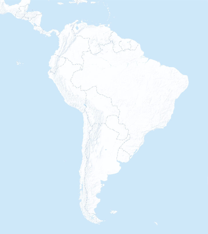 Printable Blank Map of South America