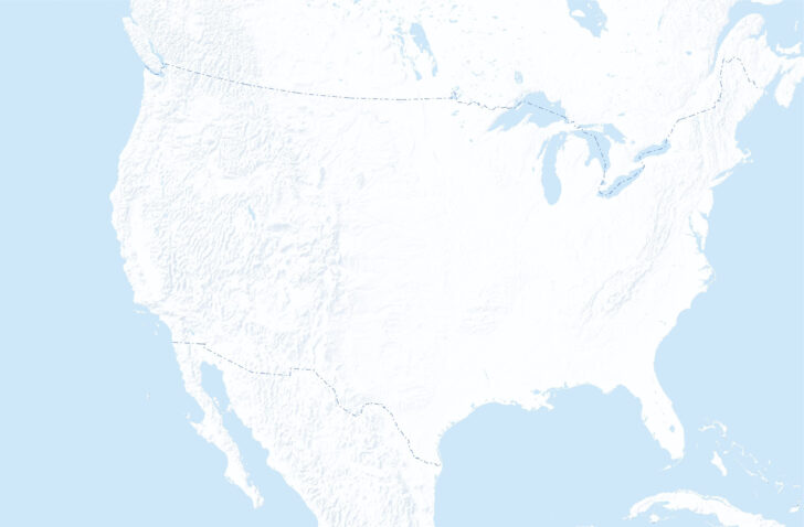 Printable Map of the US Blank