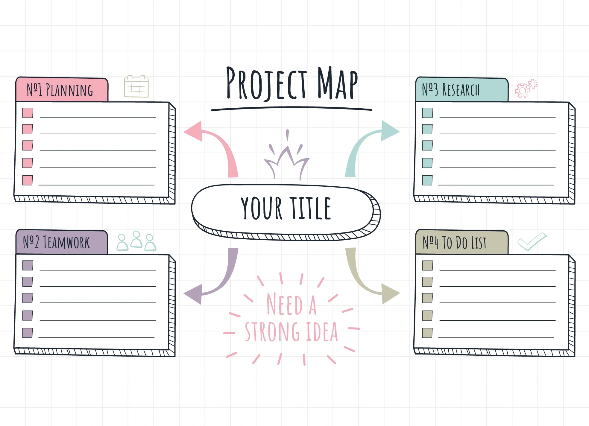 Free Mind Map Google Docs Templates - Gdoc.io pertaining to Printable Free Blank Mind Map Template